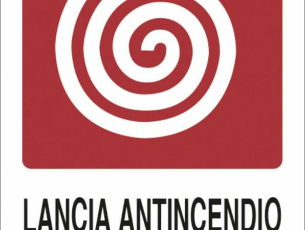 Cartello segnaletica "lancia antincendio idrante" 30x20