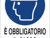 Cartello segnaletica obbligatorio casco di protezione 30x20