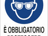 Cartello segnaletica obbligatorio proteggere gli occhi 30x20