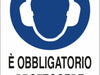 Cartello segnaletica obbligatorio proteggere l'udito 30x20