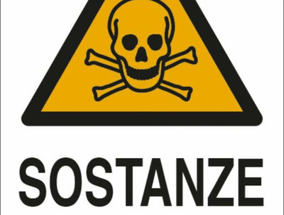 Cartello segnaletica sostanze velenose 30x20 confezione da 3 pezzi