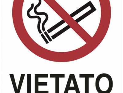 Cartello segnaletica vietato fumare 30x20 confezione da 3 pezzi