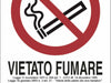 Cartello segnaletica vietato fumare con legge 30x20