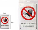 Cartello Segnaletico Vietato L'ingresso Ai Non Addetti 30x20cm Targa Adesiva 71370 Casa, arredamento e bricolage > Hobby e collezionismo > Cartelli Segnalatori Trade Shop italia - Napoli, Commerciovirtuoso.it