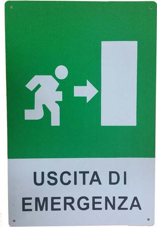 Cartello Uscita Di Emergenza Segnaletica Direzionale Sicurezza Avvertimento Fai da te/Sicurezza e protezione/Attrezzature per sicurezza sul lavoro/Segnaletica antinfortunistica Trade Shop italia - Napoli, Commerciovirtuoso.it