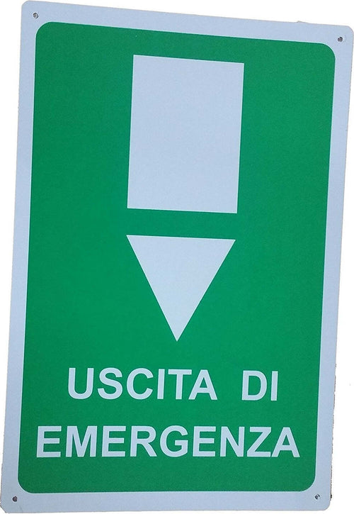 CARTELLO USCITA DI EMERGENZA SEGNALETICA DIREZIONALE SICUREZZA AVVERTIMENTO  Trade Shop italia - Napoli, Commerciovirtuoso.it