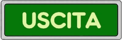 CARTELLO USCITA EXIT SEGNALETICA SICUREZZA AVVERTIMENTO PLASTIFICATO  Trade Shop italia - Napoli, Commerciovirtuoso.it