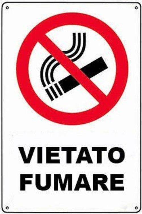 CARTELLO VIETATO FUMARE SEGNALETICA DIREZIONALE SICUREZZA AVVERTIMENTO PLASTIFICATO  Trade Shop italia - Napoli, Commerciovirtuoso.it