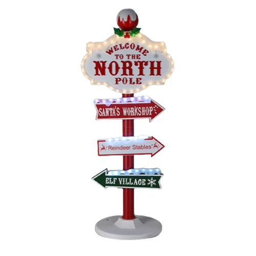 Cartello decorativo di natale con luce led decorazione natalizia h 95 cm