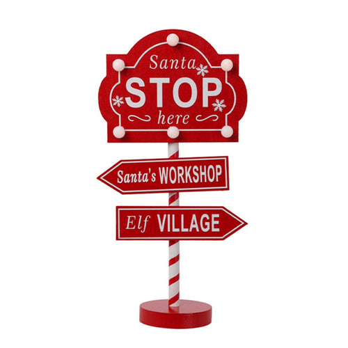 Decorazione cartello natalizio in MDF con luce Led decorazione natalizia