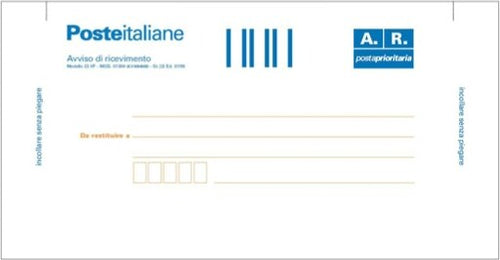 Cartolina raccomandata A-R - con adesivo rimovibile - 10 x 20cm - Edipro - conf. 100 cartoline Cancelleria e prodotti per ufficio/Archivio ufficio e accessori per scrivania/Modulistica e conservazione registri/Libri e registri contabili Eurocartuccia - Pavullo, Commerciovirtuoso.it