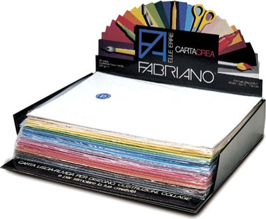 Cartoncino Cartacrea - 35x50cm - 220gr - colori assortiti - Fabriano - Expo 260 pezzi Casa e cucina/Hobby creativi/Carta e lavorazione della carta/Carta/Cartoncino colorato Eurocartuccia - Pavullo, Commerciovirtuoso.it