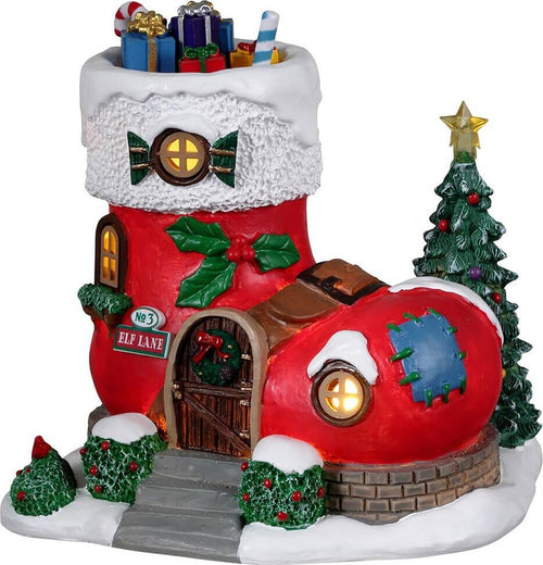 Casa degli elfi N.3, edificio luminoso per villaggio di Natale in Resina Casa e cucina/Decorazioni per interni/Addobbi e decorazioni per ricorrenze/Decorazioni natalizie/Oggettistica MagiediNatale.it - Altamura, Commerciovirtuoso.it