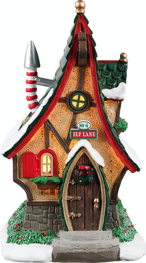 Casa degli elfi N.4, edificio luminoso per villaggio di Natale in Resina Casa e cucina/Decorazioni per interni/Addobbi e decorazioni per ricorrenze/Decorazioni natalizie/Oggettistica MagiediNatale.it - Altamura, Commerciovirtuoso.it