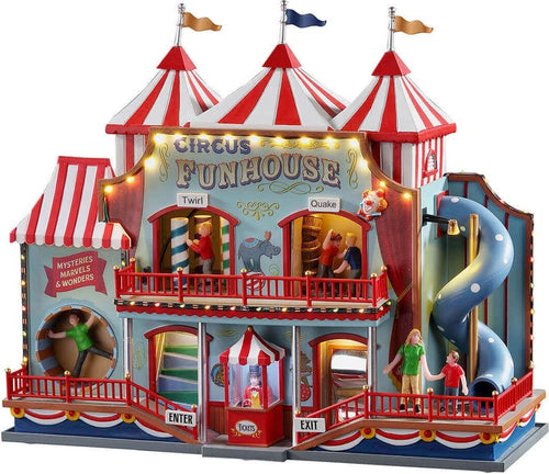 Casa dei divertimenti del circo decorazione per villaggio di Natale con animazioni e musiche Casa e cucina/Decorazioni per interni/Addobbi e decorazioni per ricorrenze/Decorazioni natalizie/Oggettistica MagiediNatale.it - Altamura, Commerciovirtuoso.it