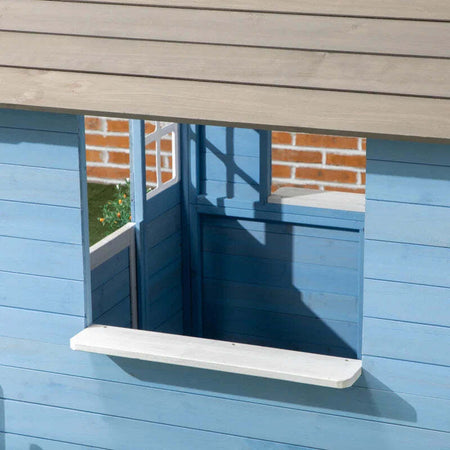 Casa-per-Bimbi-3-7-Anni-con-Staccionata,-Portavasi,-Porta-e-Finestre,-in-Legno-di-Abete,-151x112.5x142-cm,-Blu-TG2345-025V00BUTG2