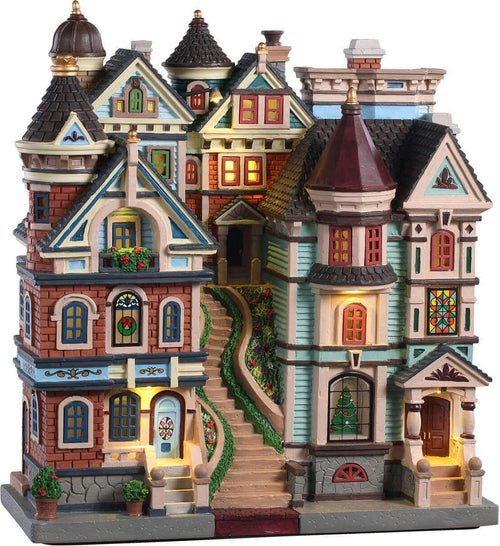 Casa sulla collina, edificio illuminato per villaggio di Natale in poliresina Casa e cucina/Decorazioni per interni/Addobbi e decorazioni per ricorrenze/Decorazioni natalizie/Oggettistica MagiediNatale.it - Altamura, Commerciovirtuoso.it