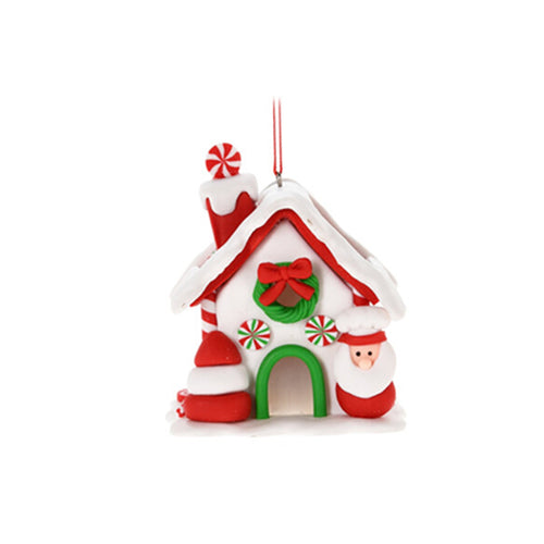 Pendente natalizio casetta per Albero di Natale con luce Led per decorazioni natalizie