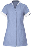 Casacca Aurelia Azzurro Melange Casacca Donna Manica Corta Pulizie Albergo