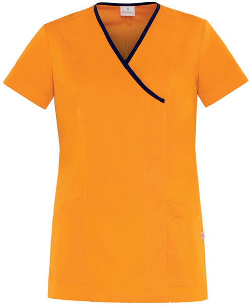Casacca Donna Giuliana Mango Manica Corta No Stiro Casacca Estetista Traspirante