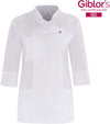 Casacca Donna Mirka Bianco Manica Corta Stiro Facile Tencel Casacca Infermiera