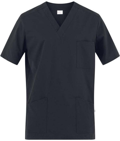 Casacca Flavio Nero Casacca Infermiere Medicale Collo a V No Stiro Microfibra Superleggera