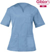 Casacca Margherita Donna Azzurro Manica Corta Tessuto Satin Dottoressa  Farmacista Dentista Infermiera