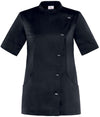 Casacca Maya Nero L Casacca Donna Manica Corta Estetista Parrucchiera Medicale