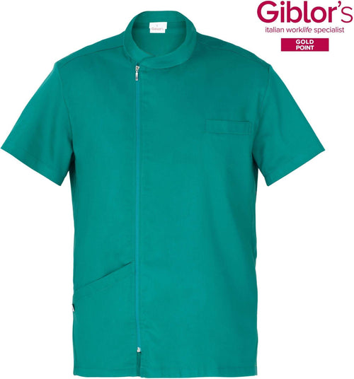 Casacca Ruggero Verde Manica Corta Casacca Uomo Medico Farmacista Dentista Infermiere Asa Oss