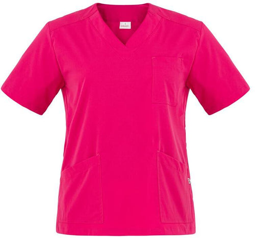 Casacca Sonia Fuxia Casacca Donna Infermiera Medicale Collo a V No Stiro Microfibra Superleggera
