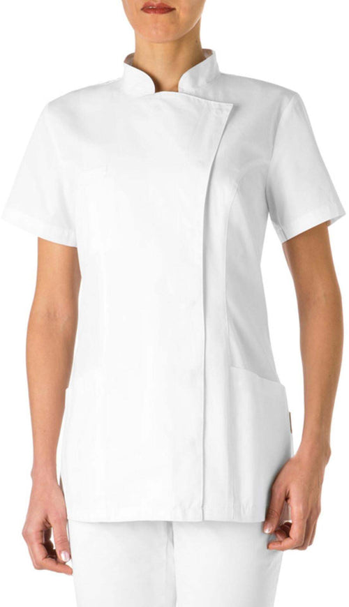 Casacca Tati Donna Bianco Taglia 3XL Manica Cortac 100% Cotone Dottoressa Farmacista Dentista Infermiera
