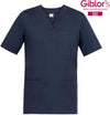 Casacca Uomo Piero Blu Collo a V Casacca Infermiere Asa Oss Cotone Casacca Economica