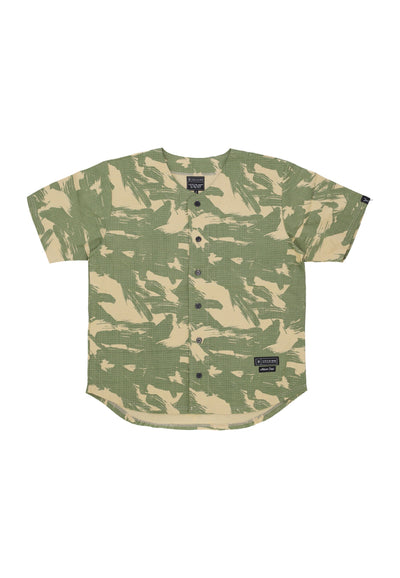 5TATE OF MIND Casacca Bottoni Uomo Baseball Shirt Camo da uomo