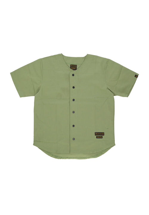 5TATE OF MIND Casacca Bottoni Uomo Baseball Shirt Military Green da uomo