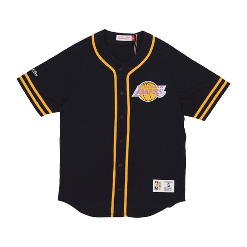 MITCHELL & NESS Casacca Bottoni Uomo Nba Fashion Cotton Button Front Vintage Logo Loslak Original Team Colors da uomo