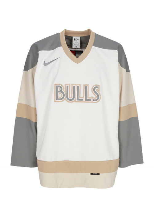 NIKE NBA Casacca Tipo Hockey Uomo Nba City Edition Hockey Jersey Chibul White/oatmeal/hemp/dark Stell Grey da uomo