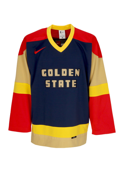NIKE NBA Casacca Tipo Hockey Uomo Nba City Edition Hockey Jersey Golwar College Navy/club Gold/university Red da uomo