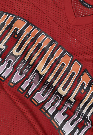 THE HUNDREDS Casacca Uomo Division Football Jersey Burgundy da uomo