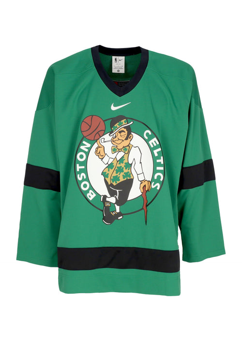 NIKE NBA Casacca Uomo Nba Courtside Hockey Jersey Boscel Clover/black/white da uomo
