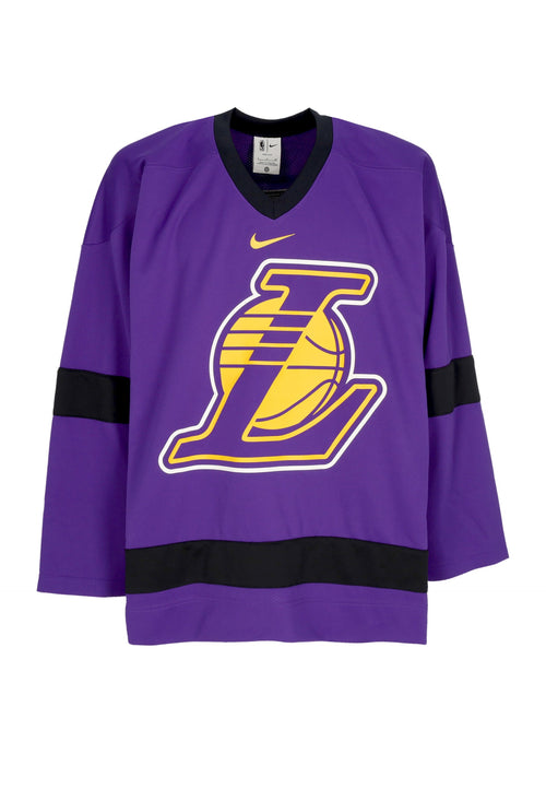 NIKE NBA Casacca Uomo Nba Courtside Hockey Jersey Loslak Field Purple/black/amarillo da uomo