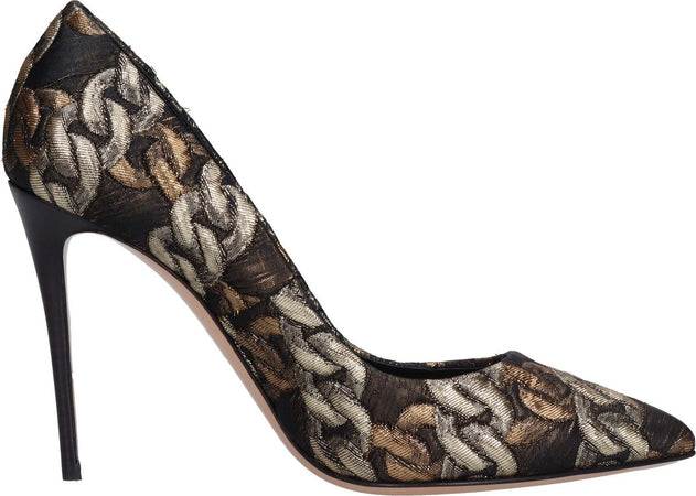 Casadei-Scarpe-con-Tacco-Oro-da-donna