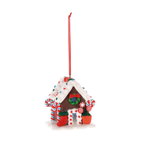 Pendente natalizio casetta per Albero di Natale con luce Led per decorazioni natalizie