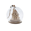 Sfera di vetro con scena Led decorazione natalizia h 10 cm