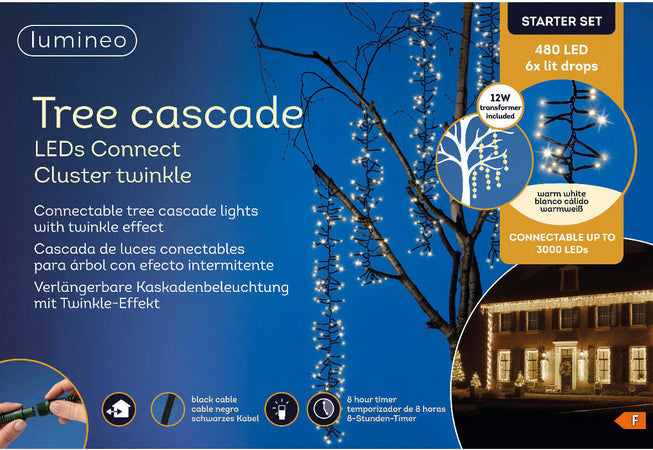 Cascata a LED rami a luce calda decorazione per esterno da 200 cm Casa e cucina/Decorazioni per interni/Addobbi e decorazioni per ricorrenze/Decorazioni natalizie/Luci natalizie/Catene luminose per interni MagiediNatale.it - Altamura, Commerciovirtuoso.it
