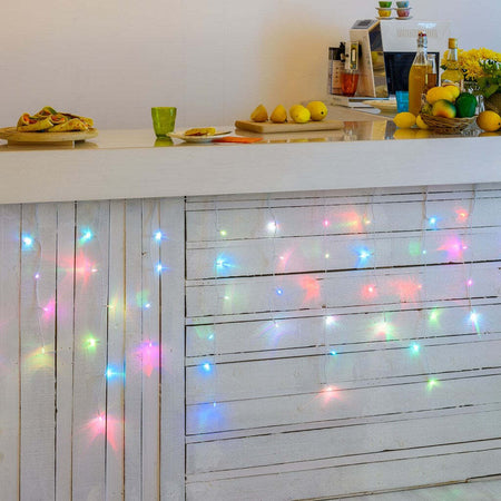 Cascata luminosa stalattite Crazy RGB con 180 led multicolor ad effetto flash per esterno Casa e cucina/Decorazioni per interni/Addobbi e decorazioni per ricorrenze/Decorazioni natalizie/Luci natalizie/Catene luminose per interni MagiediNatale.it - Altamura, Commerciovirtuoso.it