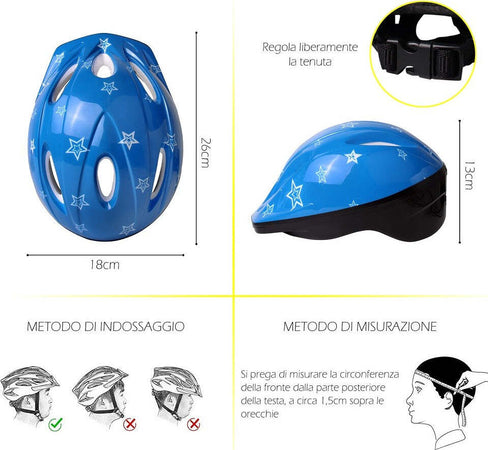Casco Da Bambino Per Bici Bicicletta Con Chiusura Regolabile Vari Colori Xc-1691 Sport e Tempo Libero > Ciclismo > Ricambi per Bici > Sport Trade Shop italia - Napoli, Commerciovirtuoso.it