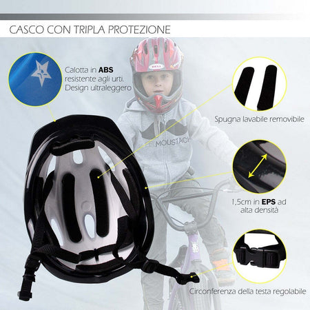 Casco Da Bambino Per Bici Bicicletta Con Chiusura Regolabile Vari Colori Xc-1691 Sport e Tempo Libero > Ciclismo > Ricambi per Bici > Sport Trade Shop italia - Napoli, Commerciovirtuoso.it