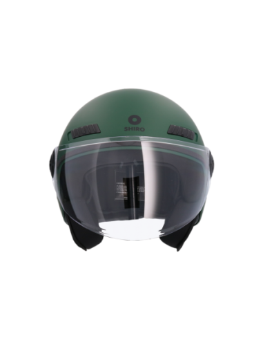 Shiro - Casco jet Kioto verde matt M