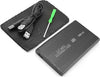 Case-Box-In-Alluminio-Per-Hard-Disk-Esterno-Ide-2.5-Con-Usb-2.0-Custodia-Hdd