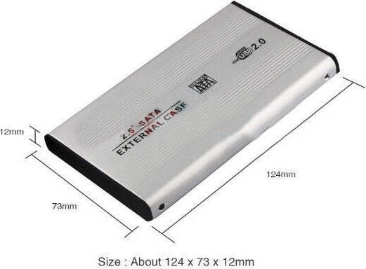 Case-Box-In-Alluminio-Per-Hard-Disk-Esterno-Ide-2.5-Con-Usb-2.0-Custodia-Hdd